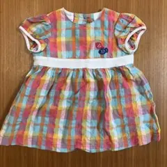 ファミリアカラフルチェック柄ワンピース