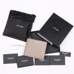 【美品】SAINT LAURENT サンローラン 二つ折り 財布 ベージュのサムネイル