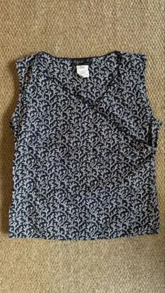 agnes b. PARIS♡アニエスベースナップボタン襟付き 半袖カットソー黒