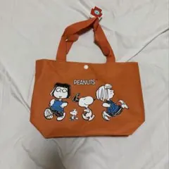 PEANUTS スヌーピー ミニトートバッグ オレンジのサムネイル