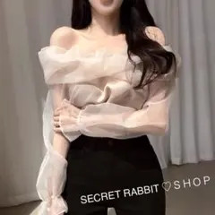 韓国♡超セクシー♪シースルーブラウス　トップス　レディース長袖 エレガント