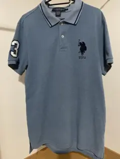 U.S. POLO ASSN. ポロシャツ ビックポニー M ブルーグレー