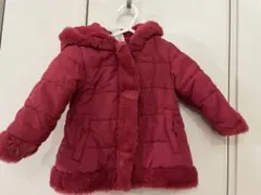 赤　フード付きダウンジャケット 中綿コート 12M、約80センチサイズ