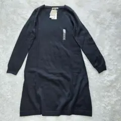 未使用　ユニクロ　メリノウール　ワンピース　ニット　セーター　黒　L