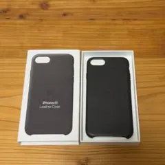 iPhone SE2/SE3用純正レザーケース ブラック
