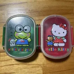 レア：ハローキティ & ケロッピィの昭和平成レトロ弁当箱
