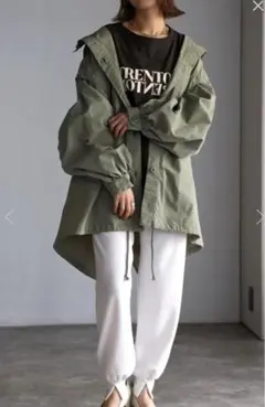 BONJOUR SAGAN ドロストナイロンフーディーコート　薄手コート