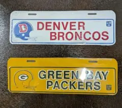 NFL 팀 빈티지 플레이트 2개 세트