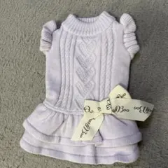 お値下げ！クレイジーブー薄紫 ケーブルニット犬服 サイズM
