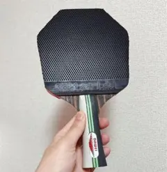 卓球　ラケット　六角形　両面　表　ラバー　付き　シェーク　ラージボール　A3