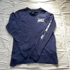【極美品】NIKE M140サイズ　ネイビー 長袖カットソー　ロンT 薄手