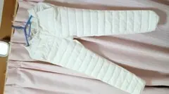 ホワイト ダウンパンツ キルティング