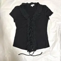 SOUP ブラック フリル Tシャツのサムネイル