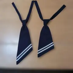 濃紺２本線　ネクタイ夏、冬用