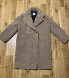 【ZARA】プードルファーコートフェイクファーコートロングコート