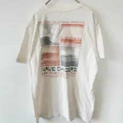 OLD NAVY 白 Tシャツ S バックプリント サーフ ゆるだぼ