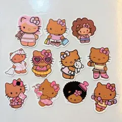 ハローキティ　サンリオ　シール　ステッカー　かわいい　紙素材　11枚⑤