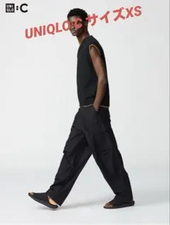 【完売品】UNIQLO C カーゴパンツ 黒　ブラック　XS