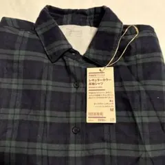 無印良品　レディースチェック長袖シャツ　サイズM