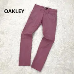 【美品】オークリー・ゴルフパンツ・立体裁断・ロゴ刺繡・ギンガムチェック・30・M