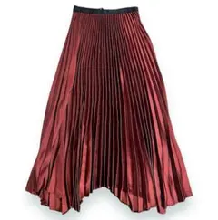 美品✩.*˚ZARA バーガンディ プリーツスカート