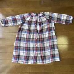 Kadomo BEAMS チェック柄シャツワンピース 長袖　春・秋　100cmのサムネイル