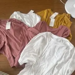 新品未使用タグ付き　未使用　ユニクロgirl'sドレープドルマンT５点セット
