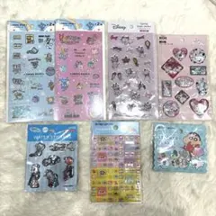 エンジェルブルーキャラクターシール 7枚セット　ウォーターシール　おはじきシール