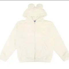 ミッキー耳付きフルジップボアパーカー　オフホワイト　Mサイズ