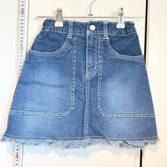 デニムフリンジスカート 140cm