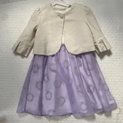 ブランシェス　120 発表会 フォーマル　女の子 ラベンダー 半袖 ジャケッ