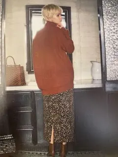 todayful ジャガードレオパードロングスカート