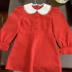 子供 女の子 ワンピース 赤