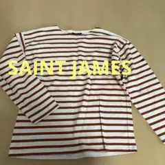 SAINT JAMES ウェッソン？バスクシャツ アイボリー/赤色スト