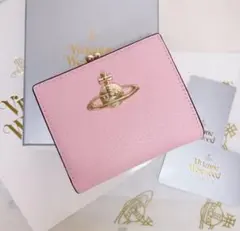 【最新作◇高級感】ヴィヴィアン・ウエストウッド オーブ 二つ折り財布 ピンク