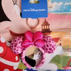 新作 ディズニー ミニー ヒョウ柄 キーチェーン