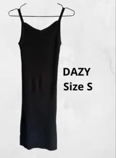 Dazy リブニットタイトワンピース ブラック Sサイズ