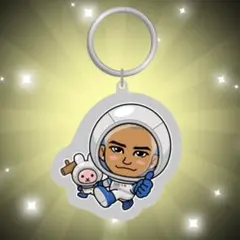 ELLY JSB3 プチキャラ　メタルキーホルダー　宇宙　お月見