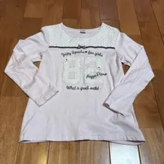 メゾピアノ 長袖Tシャツ S（140）ピンク レース 女の子 トップス