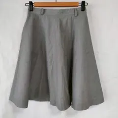 McGREGOR マックレガー　膝丈フレアスカート　ウール100% グレー