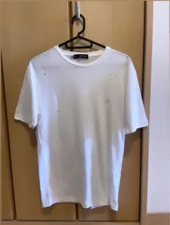 DSQUARED ディースクエアードXS 白  白Tシャツ クラッシュ ロゴ