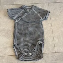 プチバトー　ストライプロンパース
