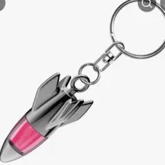 静電気除去 キーホルダー ロケット レッド 赤色 新品 未使用 未開封