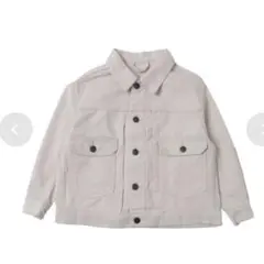 新品　OMNES キッズ ビッグシルエット デニムジャケット アイボリー