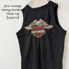 90s★Harley★ハーレーダビッドソン ★タンクトップ★両面刺繍★黒★Mのサムネイル