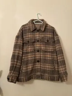 ブラウン系チェックジャケット