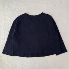 Spick & Span ニット Vネック ショート丈 ブラック　シンプル　黒