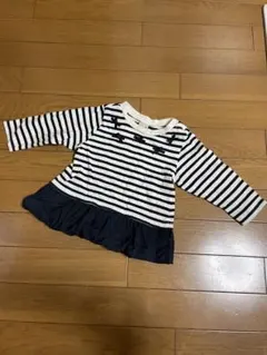 petit main ボーダー　女の子 80