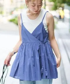 ★coen MARKET 2wayカシュクール キャミトップス ブルー系のサムネイル