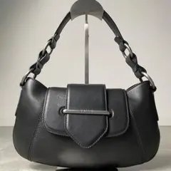 未使用級/入手困難✨バリー　アクセサリーポーチ　レザー　シルバー金具　黒